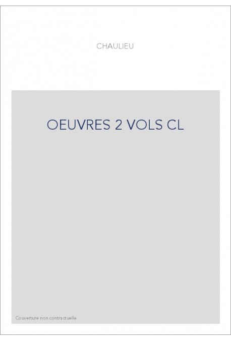 OEUVRES 2 VOLS CL