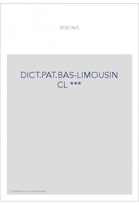 DICT.PAT.BAS-LIMOUSIN CL ***