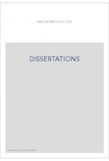 DISSERTATIONS