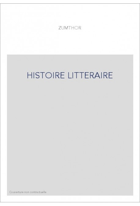 HISTOIRE LITTERAIRE