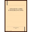 ANNALES DU CAPES D´ANGLAIS (1971-1999).