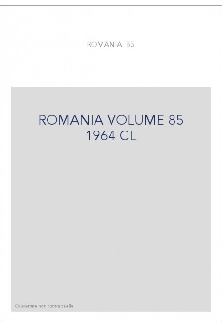 ROMANIA VOLUME 85 ( 1964 ) CL