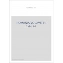 ROMANIA VOLUME 81 ( 1960 ) CL