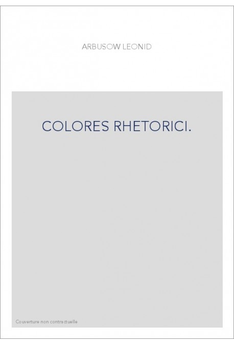 COLORES RHETORICI.