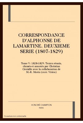 CORRESPONDANCE DEUXIEME SERIE (1807-1829). TOME V : 1828-1829