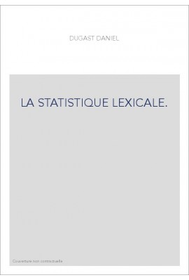 LA STATISTIQUE LEXICALE.