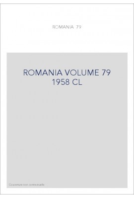 ROMANIA VOLUME 79 ( 1958 ) CL