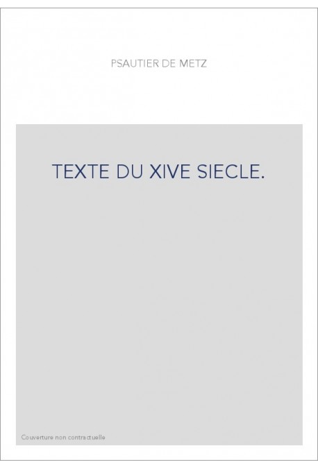 TEXTE DU XIVE SIECLE.