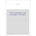 TABLE GENERALE DES VOLUMES 1-30.(1947).