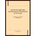 DICTIONNAIRE DES USAGES SOCIO POLITIQUE (1770-1815)    FASCICULE 7