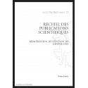 RECUEIL DES PUBLICATIONS SCIENTIFIQUES