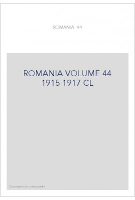 ROMANIA VOL. 44(1915-1917) CL