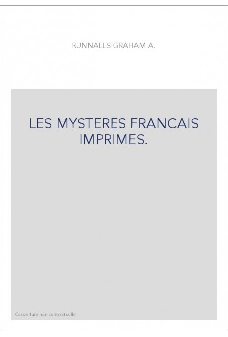 LES MYSTERES FRANCAIS IMPRIMES