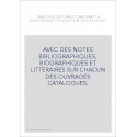 CATALOGUE DES LIVRES COMPOSANT LA BIBLIOTHEQUE POETIQUE DE M. VIOLLET-LE-DUC