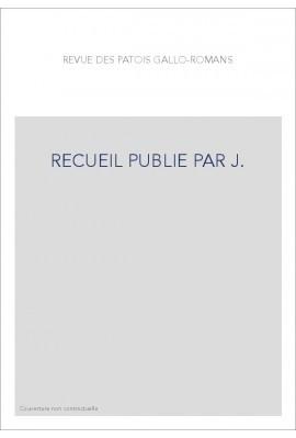 RECUEIL PUBLIE PAR J.