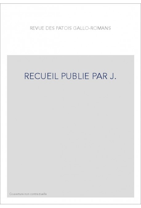 RECUEIL PUBLIE PAR J.