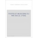 POETES ET MUSICIENS DU XVE SIECLE. (1924).