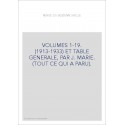 VOLUMES 1-19. (1913-1933) ET TABLE GENERALE, PAR J. MARIE. (TOUT CE QUI A PARU).