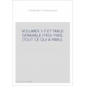 VOLUMES 1-7 ET TABLE GENERALE (1933-1940). (TOUT CE QUI A PARU).