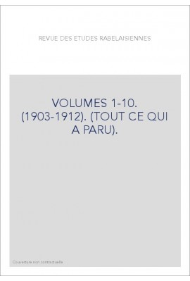 VOLUMES 1-10. (1903-1912). (TOUT CE QUI A PARU).