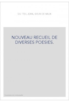 NOUVEAU RECUEIL DE DIVERSES POESIES.