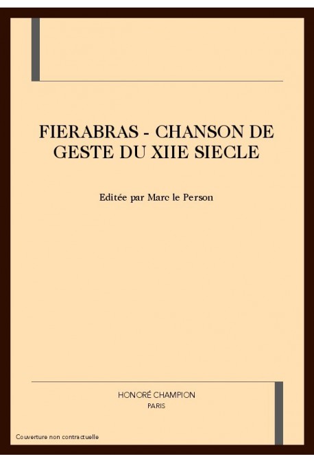 FIERABRAS - CHANSON DE GESTE DU XIIE SIECLE
