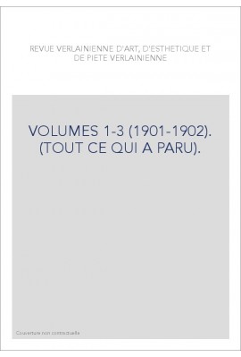 VOLUMES 1-3 (1901-1902). (TOUT CE QUI A PARU).