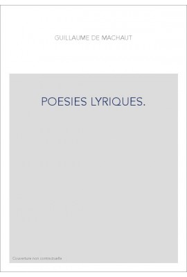 POESIES LYRIQUES.