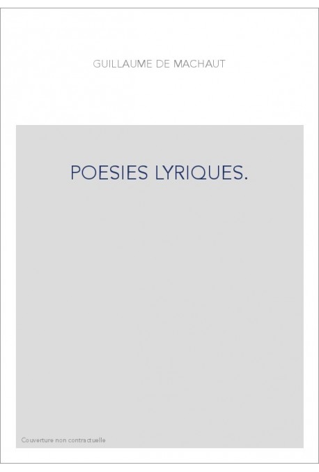 POESIES LYRIQUES.