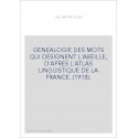 GENEALOGIE DES MOTS QUI DESIGNENT L'ABEILLE, D'APRES L'ATLAS LINGUISTIQUE DE LA FRANCE. (1918).