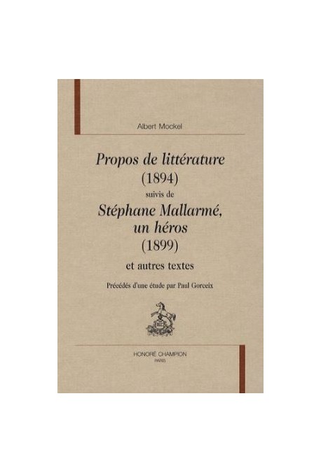 PROPOS DE LITTERATURE (1894)