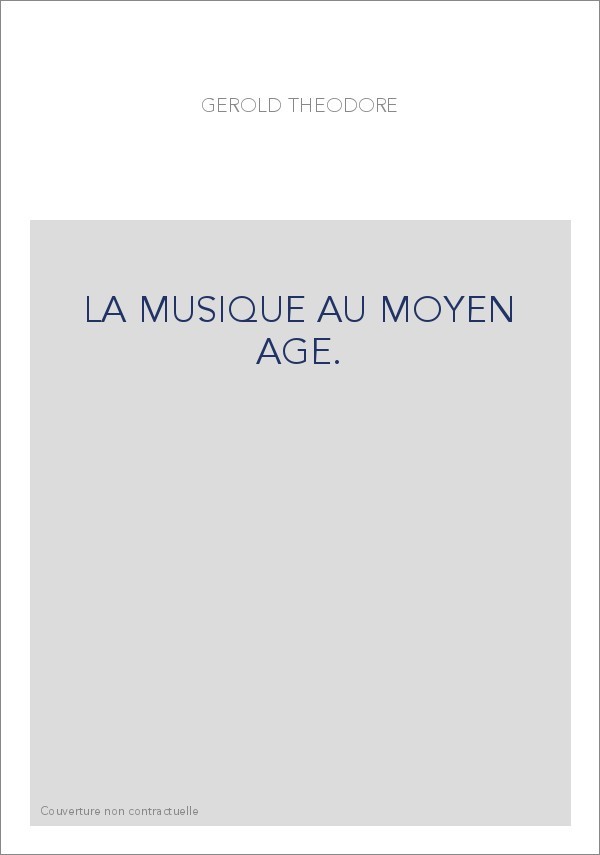 La musique au Moyen Age - CNRS Editions