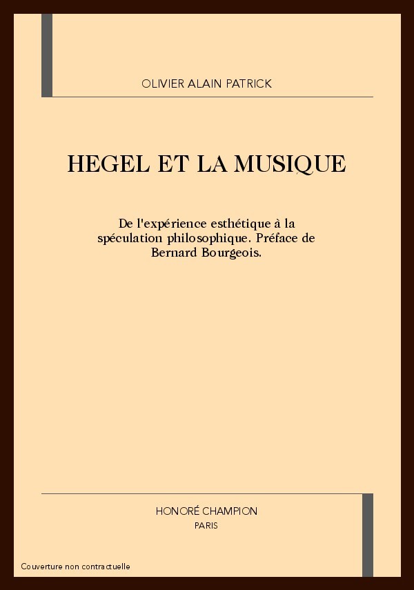 Hegel Et La Musique - 