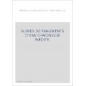 ANNALES DE SAINT-BERTIN ET SAINT-VAAST. SUIVIES DE FRAGMENTS D'UNE CHRONIQUE INEDITE.