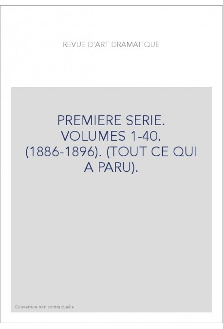 NOUVELLE SERIE. VOLUMES 1-18. (1897-1909). (TOUT CE QUI A PARU).