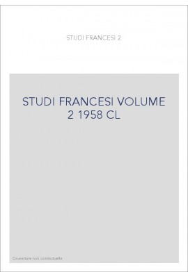 STUDI FRANCESI VOLUME 2 (1958)