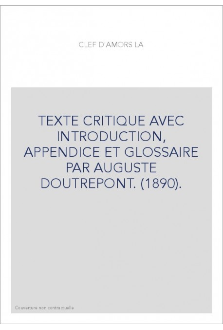 LA CLEF D'AMORS. (1890).