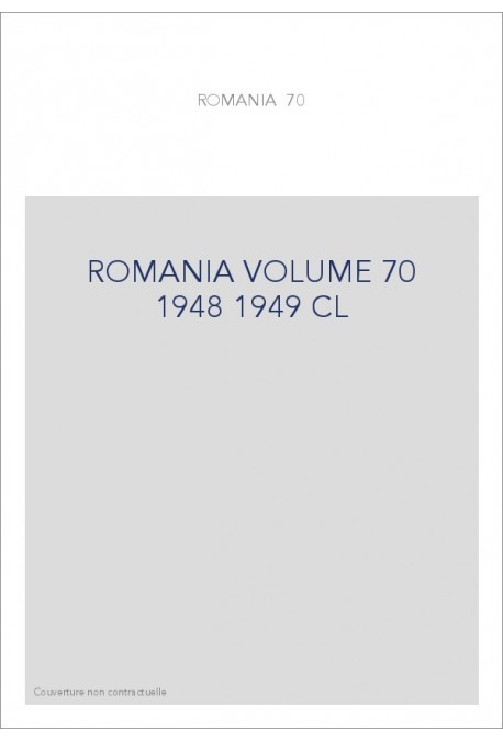 ROMANIA VOLUME 70 ( 1948 - 1949 )