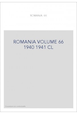 ROMANIA VOLUME 66 ( 1940 - 1941 )