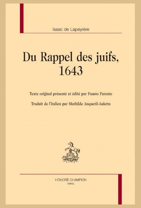 DU RAPPEL DES JUIFS 1643