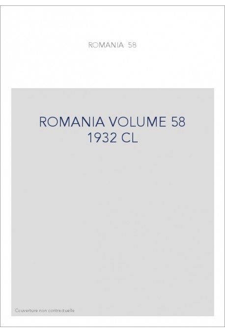 ROMANIA VOLUME 58 ( 1932 ) CL