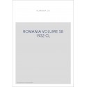 ROMANIA VOLUME 58 ( 1932 ) CL