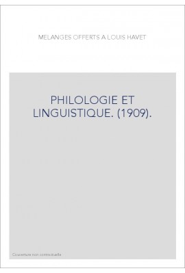 PHILOLOGIE ET LINGUISTIQUE. (1909).