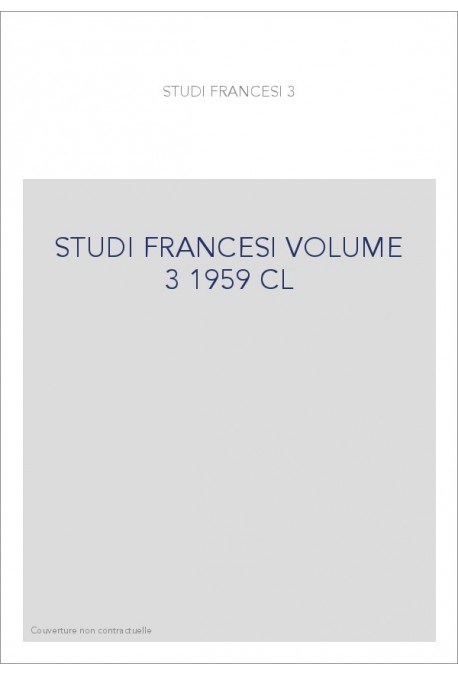 STUDI FRANCESI T 3 (1959)