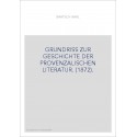 GRUNDRISS ZUR GESCHICHTE DER PROVENZALISCHEN LITERATUR. (1872).