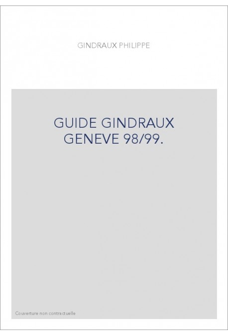GUIDE GINDRAUX GENEVE 98/99.