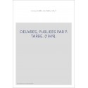 OEUVRES, PUBLIEES PAR P. TARBE. (1849).