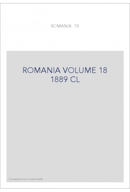 ROMANIA VOLUME 18 ( 1889 )