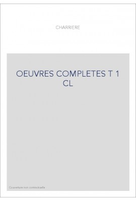 OEUVRES COMPLETES T1 : CORRESPONDANCE I (1753-1766)