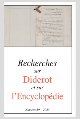 RECHERCHES SUR DIDEROT ET SUR L'ENCYCLOPÉDIE 59- 2024